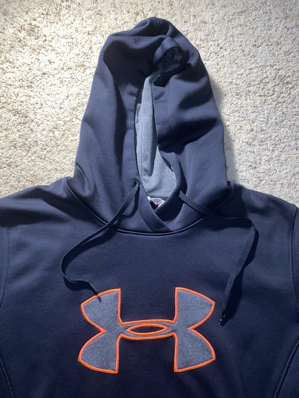 Under Armour Cold Gear Mens XL Warm Work Out Black Polyester Hoodie Sweatshirt